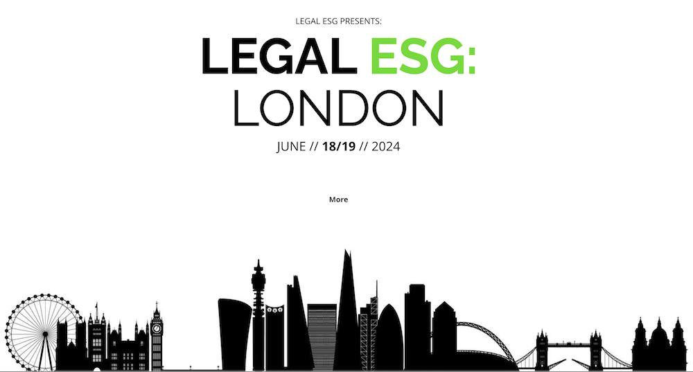 LSA Members enjoy a 25% discount off Legal ESG London